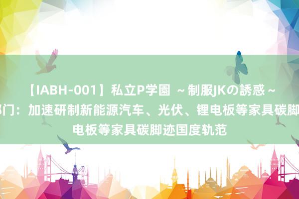 【IABH-001】私立P学園 ～制服JKの誘惑～ Vol.1 三部门：加速研制新能源汽车、光伏、锂电板等家具碳脚迹国度轨范