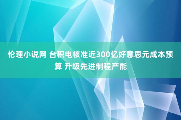 伦理小说网 台积电核准近300亿好意思元成本预算 升级先进制程产能