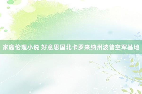 家庭伦理小说 好意思国北卡罗来纳州波普空军基地